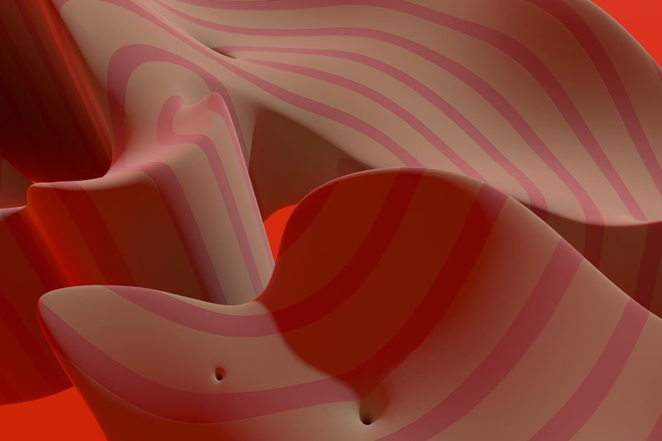 Abstract 3D schilderij voegt dimensie toe aan interieur. Abstract 3D schilderij voegt dimensie toe aan interieur.
